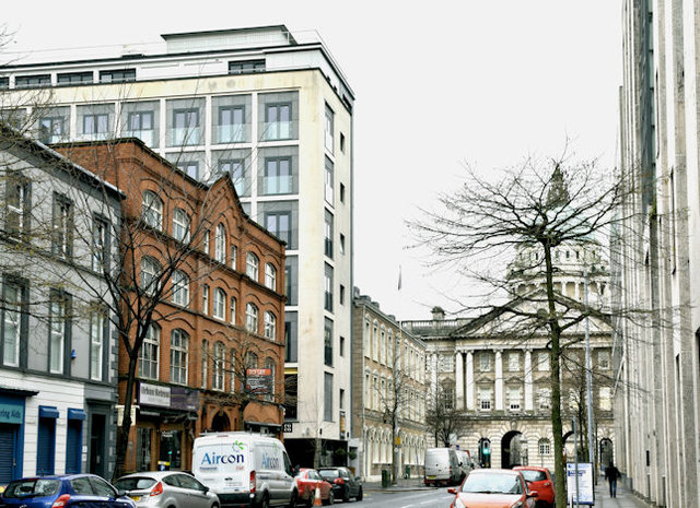 Hotel extension, Linenhall Street, Belfast (January 2017)
