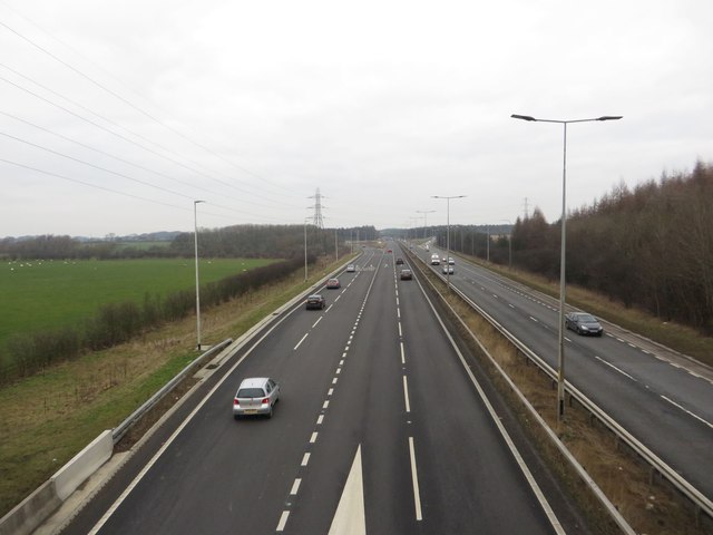 The A1 at Seaton Burn © Graham Robson cc-by-sa/2.0 :: Geograph Britain ...