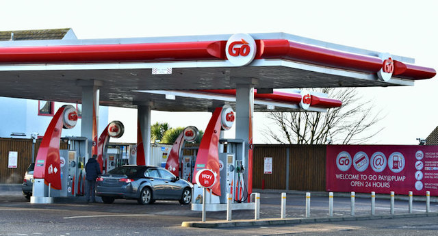 Go petrol station, Carrickfergus (January 2017)