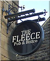 Sign for the Fleece Pub & Bistro, Otley