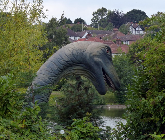Dinosaur next to the Grand Union Canal in Kings Langley