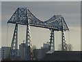 A telephoto view of the Middlesbrough Transporter Bridge