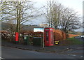 Victorian postbox and telephone box on Middleton Avenue, Ilkley