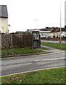 BT phonebox on a suburban corner of Newtown