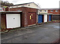 Electricity substation between lockup garages, Newtown