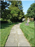 TQ0934 : Churchyard path, Rudgwick by Robin Webster