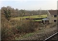 View from a Cardiff-Swansea train - crossing Cefn Glas Road