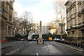 View of the obelisk in front of Salisbury House from London Wall