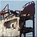 NS3975 : Demolition of brick tower: detail by Lairich Rig