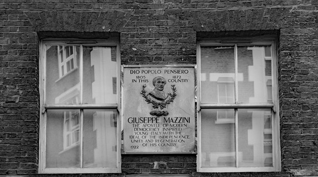 Mazzini commemorative plaque, Laystall Street, Clerkenwell