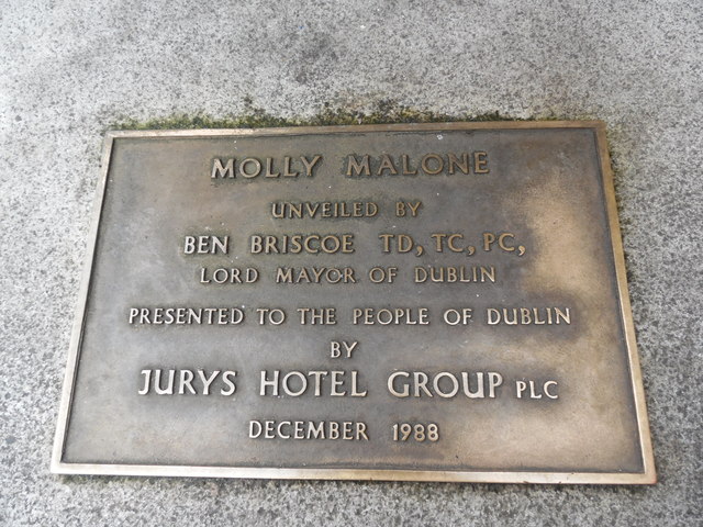 Molly Malone Statue Plaque, Dublin City Centre