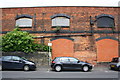 Junction of roadside wall and railway depot wall, Nineveh Road