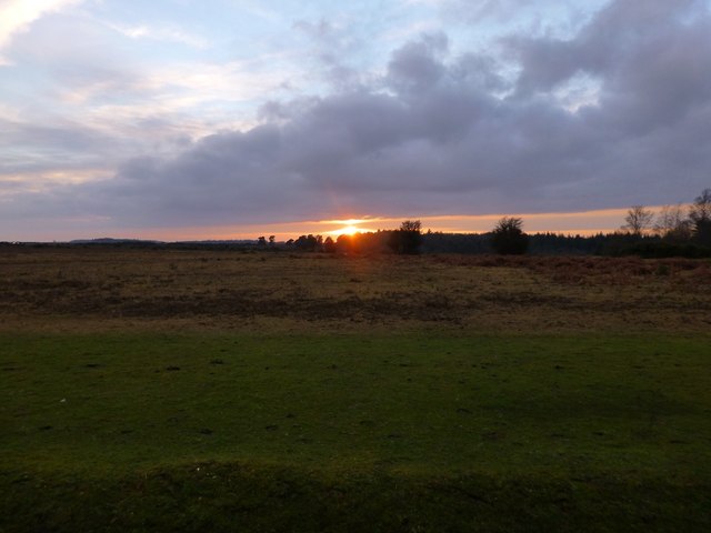 Sunset across Ocknell Plain