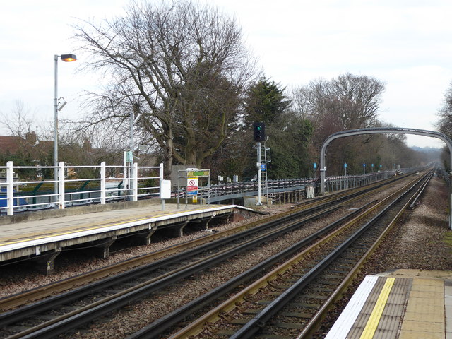 Looking east from Roding Valley station