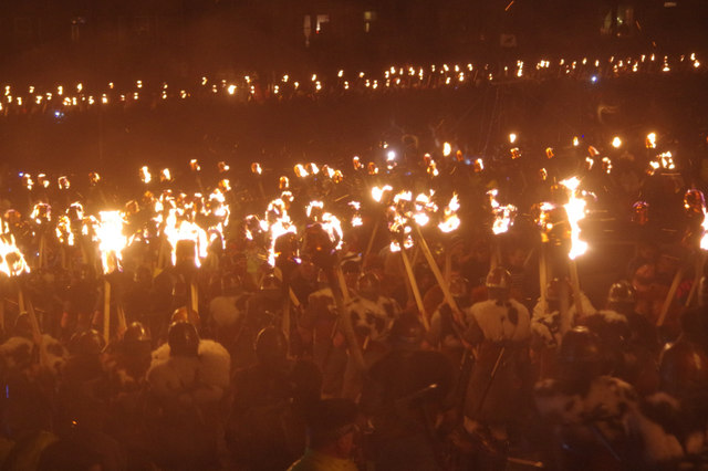 Torchlight procession - Up Helly Aa