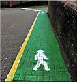 Newly painted pedestrian walkways, Market Square