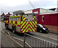 Emergency fire engine,  Belmont Road, Hereford