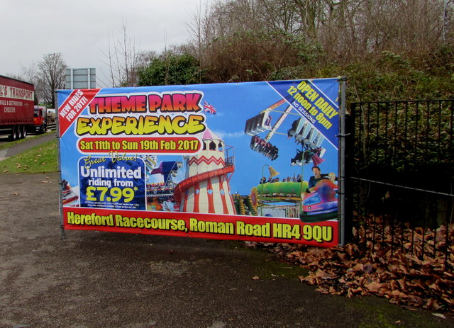 Theme Park Experience advert, Ross Road, Hereford