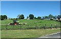 Hay cutting above the A28 south of Loughgilly