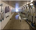 Graffiti covered underpass