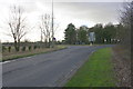 SP2810 : Approaching roundabout on B4047 at junction with A40 by Roger Templeman