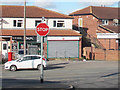 Stop sign at a road junction