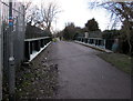 North across a former railway bridge, Hereford