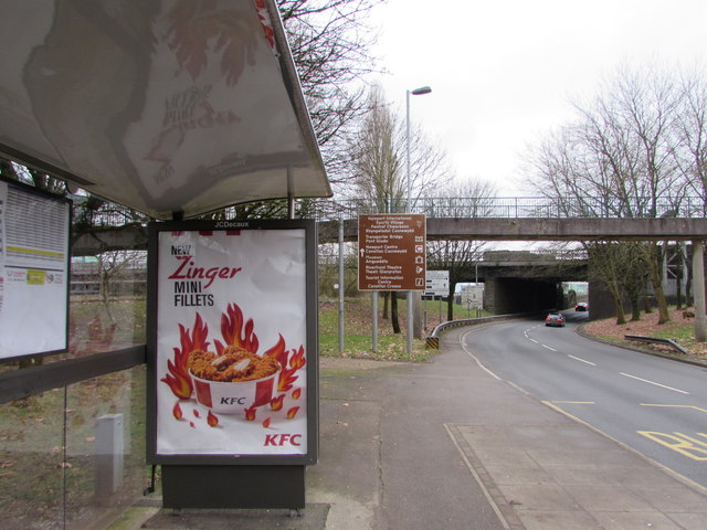 Zinger advert on a Malpas Road bus shelter, Newport