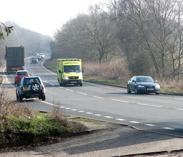 Ambulance on the A47 road