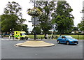 TQ0590 : Roundabout in the centre of Harefield by Mat Fascione