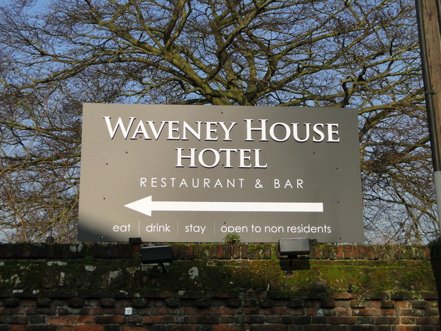 Signage for the Waveney House Hotel, Beccles
