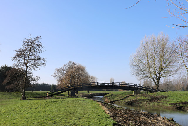 Golfers' bridge over the River Lark