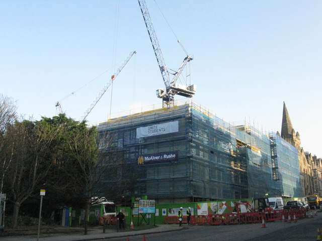 Building site on Dalkeith Road © M J Richardson cc-by-sa\/2.0 :: Geograph Britain and Ireland