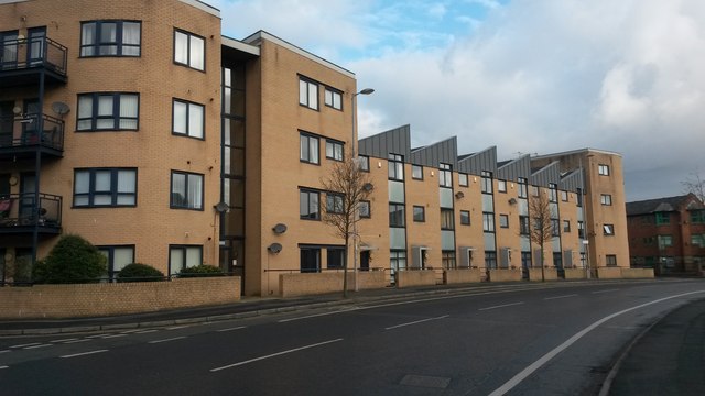 Modern apartment block in Chichester Road South