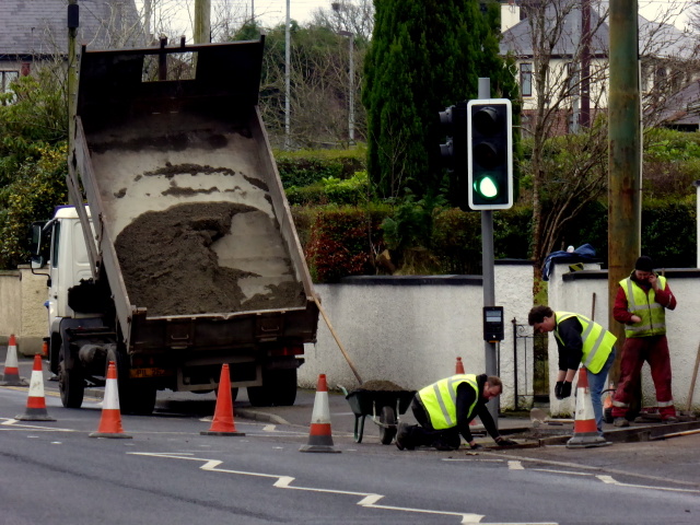 Footpath repairs, Dublin Road, Omagh