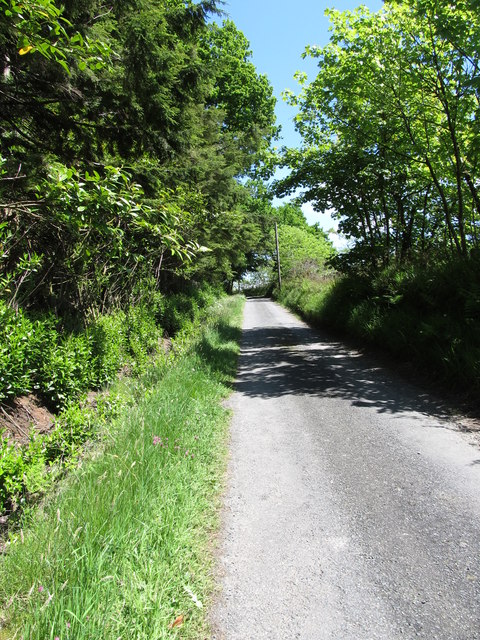 View east along Ballymoyer Weir Road