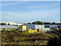 Containers and factory units near Hinckley, Leicestershire