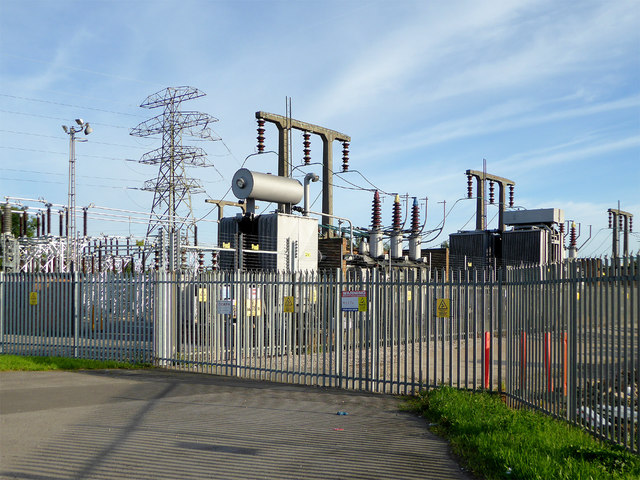 Electricity substation near Hinckley, Leicestershire