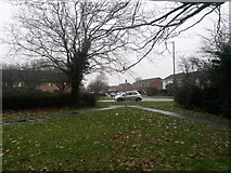 SZ0794 : Ensbury Park: footpaths N26 and N29 reach Slades Farm Road by Chris Downer