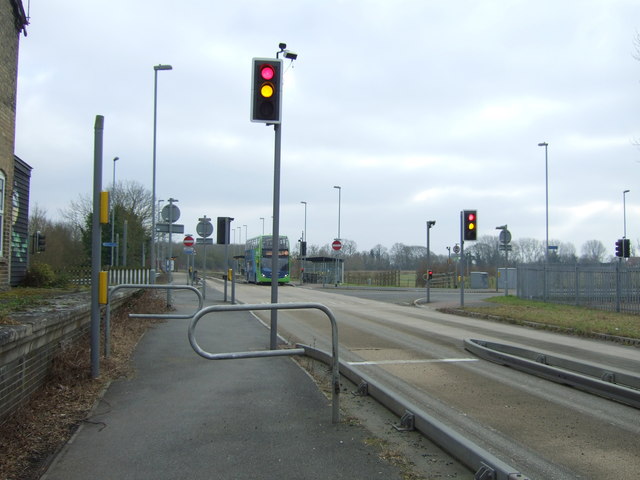Site of former level crossing on the Great Eastern Railway, between Cambridge and Huntingdon