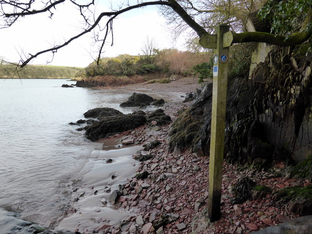 Pembrokeshire Coast Path, sign at Sandy Haven