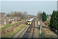 Railway east of old Church Manorway footbridge