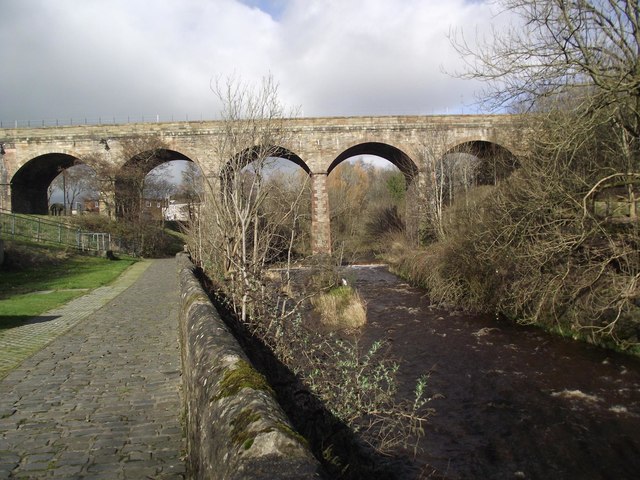 Kilmarnock viaduct crosses Kilmarnock Water
