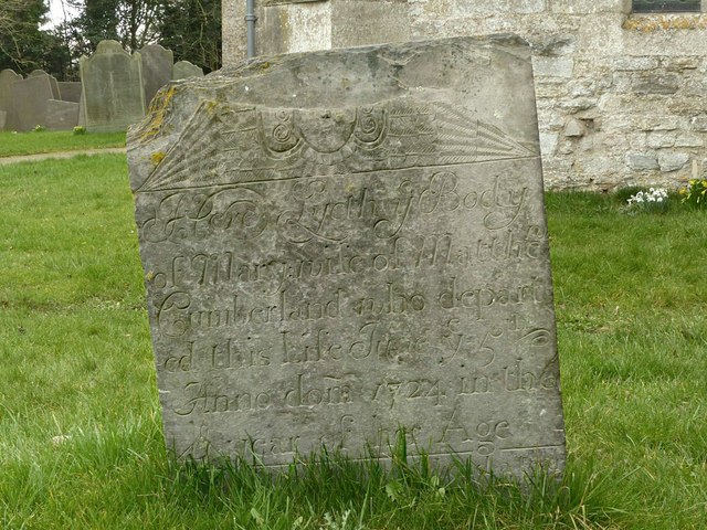 Belvoir Angel headstone, Holy Trinity Churchyard, Wysall