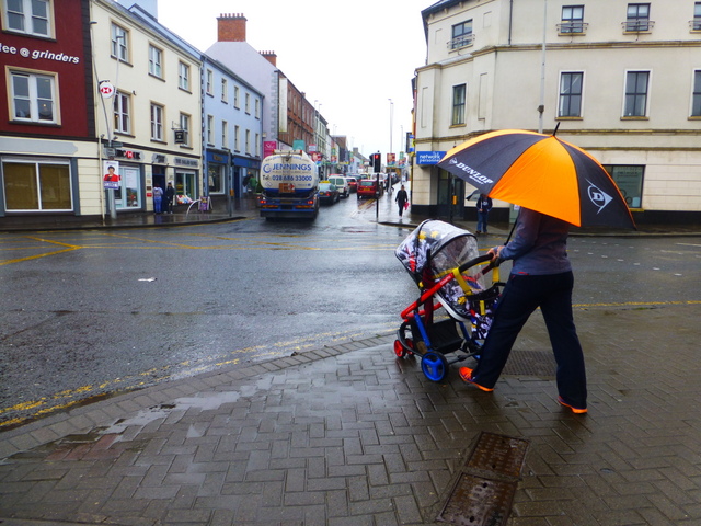 Umbrella up, Dublin Road Corner, Omagh