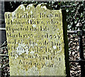 Edward Brice headstone, Carnmoney CoI graveyard, Newtownabbey (February 2017)