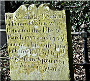 J3282 : Edward Brice headstone, Carnmoney CoI graveyard, Newtownabbey (February 2017) by Albert Bridge