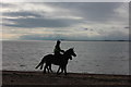 Riders on West Mersea beach