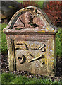 An old symbolic gravestone at St Mary?s Churchyard, Hawick