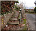 Steps from Ryefield Road up to a path, Ross-on-Wye 